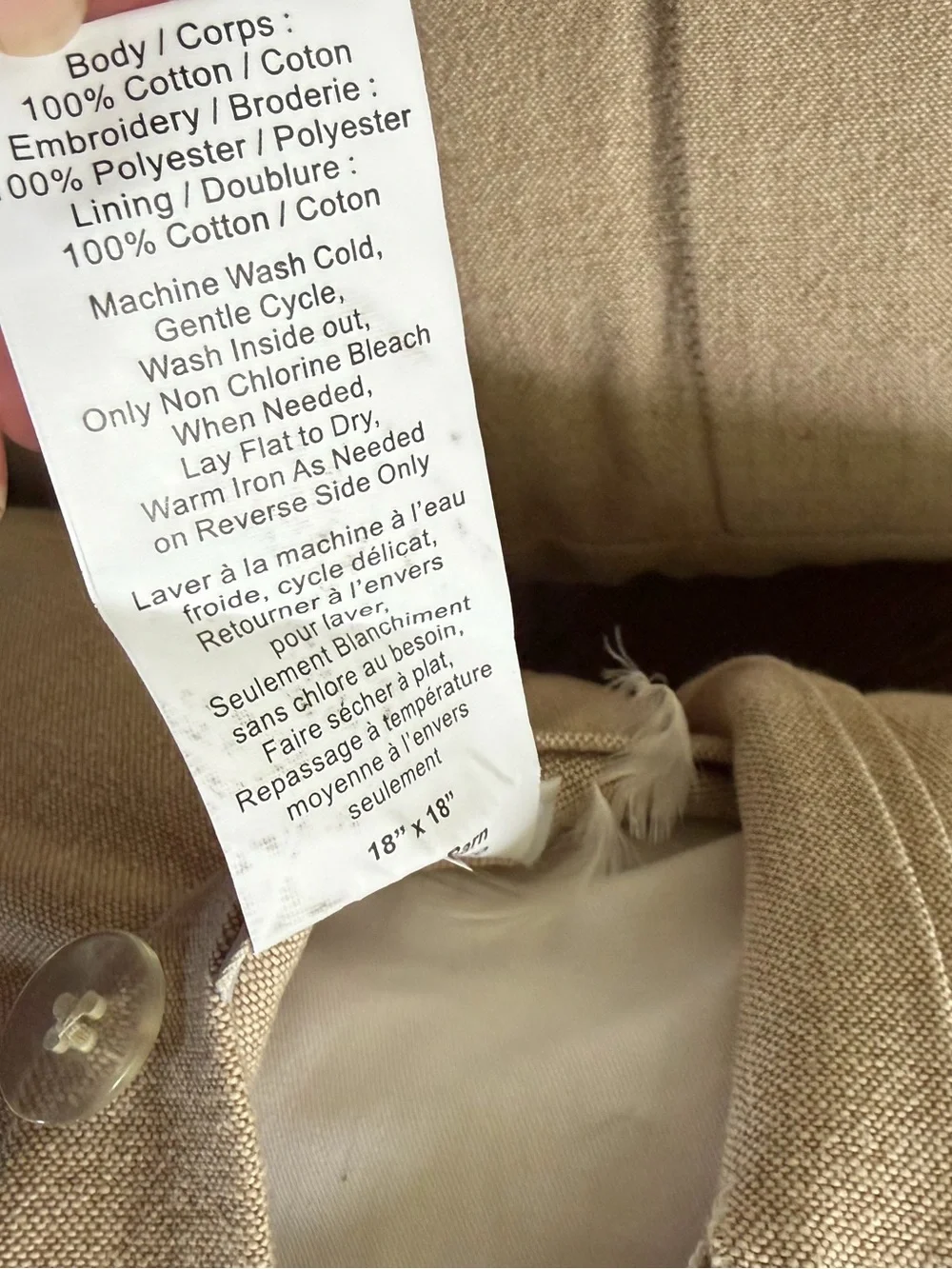 SET 2 Pottery Barn Corin Embroidered Pillow natural Pillows with down inserts